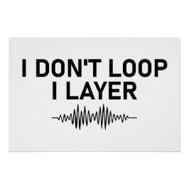 Ik loop niet in laagje minimale muziek perfect poster