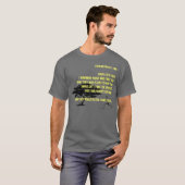 Ik loop omdat ik.... (met mannelijke loper) t-shirt (Voorkant volledig)