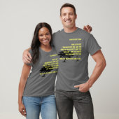 Ik loop omdat ik.... (met mannelijke loper) t-shirt (Unisex)