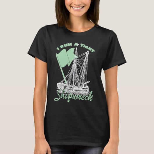 Ik loop op een tight Shipwreck Mam of Twins T-shirt (Voorkant)