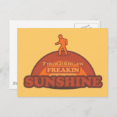 Ik loop op freakin zonneschijn Frickin Happy Briefkaart (Voorkant / Achterkant)