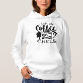 Ik loop op het zwarte script voor koffie en kerstm hoodie (Voorkant)