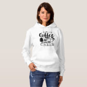 Ik loop op het zwarte script voor koffie en kerstm hoodie (Voorkant volledig)