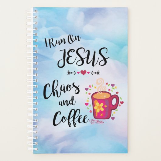 Ik loop op Jezus, Chaos en Koffee Planner (Voorkant)