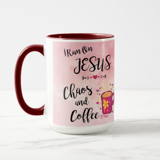 Ik loop op Jezus, Chaos en koffie Mok (Links)