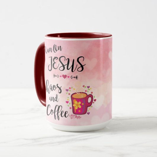 Ik loop op Jezus, Chaos en koffie Mok (Voorkant links)