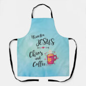 Ik loop op Jezus, Chaos en koffie Schort. Schort (Voorkant)