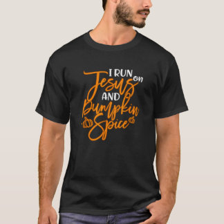 Ik loop op Jezus en pompoenkruid. T-shirt