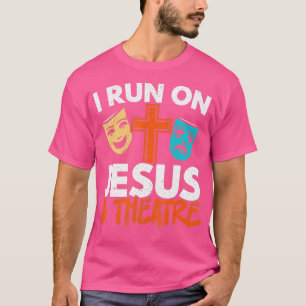 Ik loop op Jezus en Theater Broadway Christelijk B T-shirt