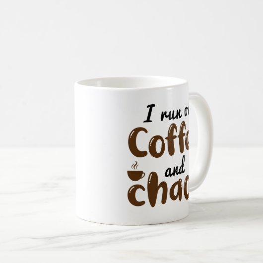 Ik loop op koffie en chaos koffiemok (Voorkant rechts)