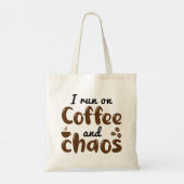 Ik loop op koffie en chaos tote bag (Achterkant)