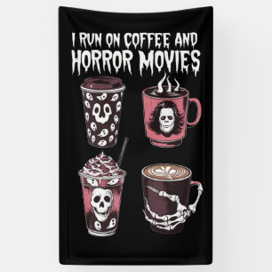Ik Loop Op Koffie En Horrorfilms Griezelijke Hallo Spandoek