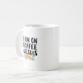 Ik loop op koffie en Jezus. Koffiemok (Voorkant links)