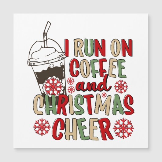 Ik loop op koffie en kerstmis. (Voorkant)