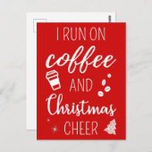 Ik loop op koffie en kerstmis. briefkaart (Voorkant / Achterkant)