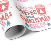 Ik loop op koffie en kerstmis. cadeaupapier (Rol Hoek)