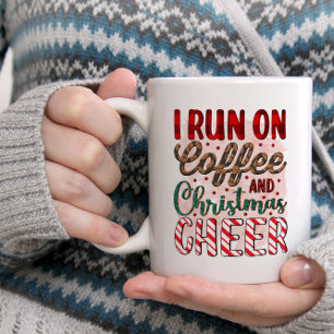 Ik loop op koffie en kerstmis - koffiemok
