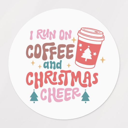 Ik loop op koffie en kerstmis. labels (Design 1)