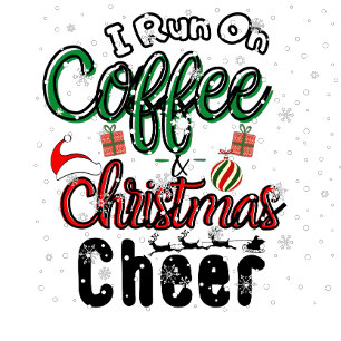 Ik loop op koffie en kerstmis. t-shirt
