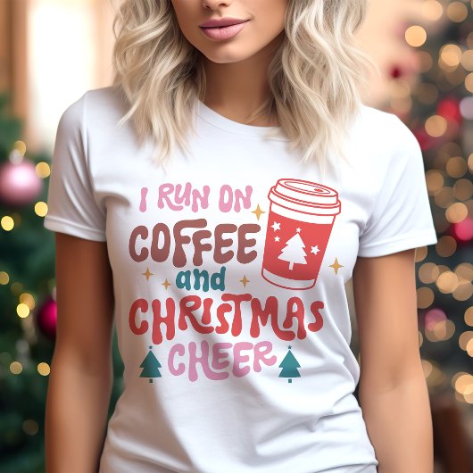 Ik loop op koffie en kerstmis. Tri-Blend shirt