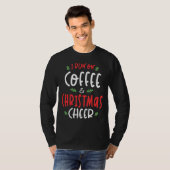 Ik loop op koffie en kerstmis X-mas T-shirt (Voorkant volledig)