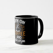 Ik loop op koffie en Sarcasm Mok (Voorkant rechts)