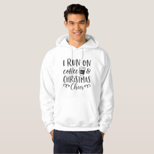Ik loop op koffie & Kerstmis Trui Hoodie