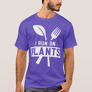 Ik loop op Planten vegetarische groenten en groent T-shirt