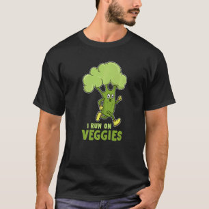 Ik loop op Veggies de sportieve broccoli T-shirt
