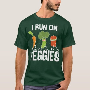 Ik loop op Veggies Funny Vegan Plant gebaseerde Ve T-shirt