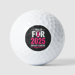 Ik loop voor 2025 Borstkanker Mannen Basic T-shirt Golfballen