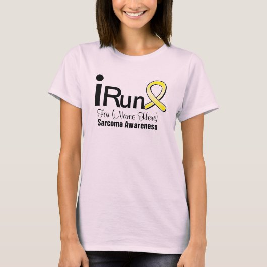 ik loop voor Sarcoma-bewustzijn T-shirt (Voorkant)
