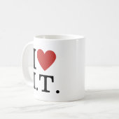 Ik ❤️ Love I.T. AANPASBAAR Koffiemok (Voorkant links)
