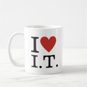 Ik ❤️ Love I.T. AANPASBAAR Koffiemok (Links)