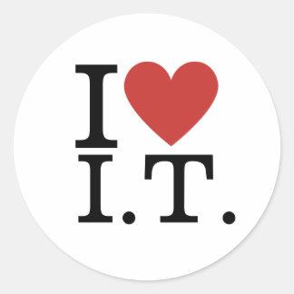 Ik ❤️ Love I.T. AANPASBARE Stickers