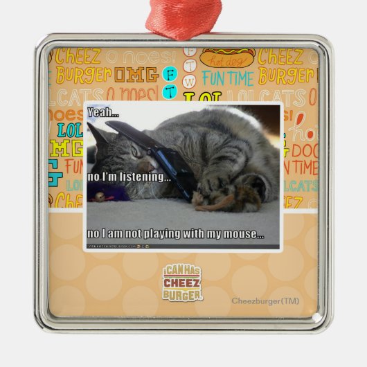 Ik luister metalen ornament (Voorkant)