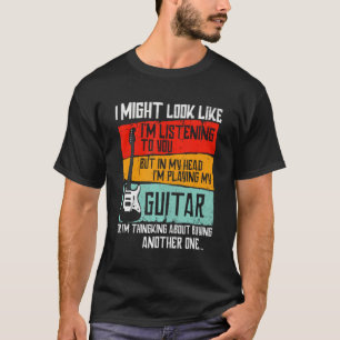Ik luister misschien naar je grappige gitaar t-shirt