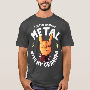 Ik luister naar Heavy Metal met mijn opa I Funny T-shirt