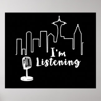 Ik luister poster