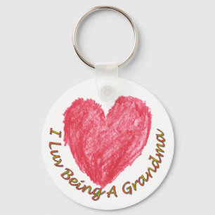 Ik Luv ben een oma-Sleutelhanger Sleutelhanger