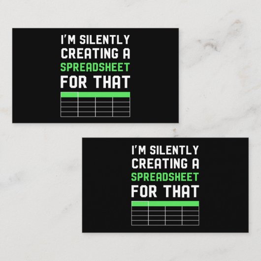 Ik maak daar een spreadsheet voor visitekaartje (Voorkant / Achterkant)