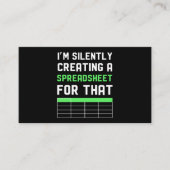 Ik maak daar een spreadsheet voor visitekaartje (Voorkant)