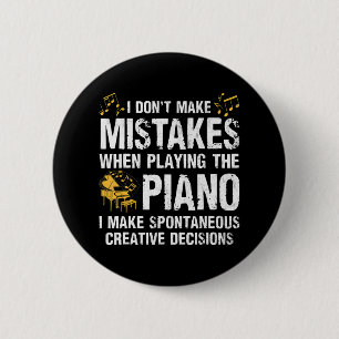 Ik maak geen fouten bij het spelen van de piano ronde button 5,7 cm