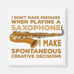 Ik maak geen fouten bij het spelen van saxofone magneet