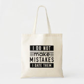 Ik maak geen fouten tote bag (Voorkant)