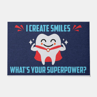 Ik maak glimlach, superkrachtmat, kinderkamerdecor deurmat