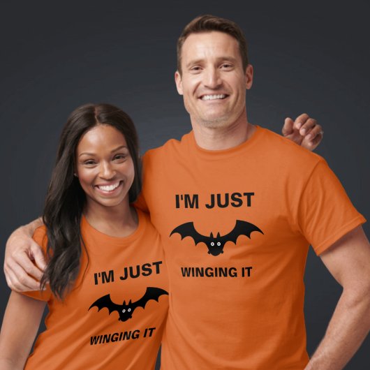Ik maak het gewoon grappig met Halloween Bat Pun F T-shirt