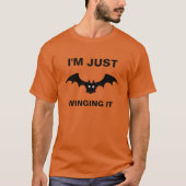 Ik maak het gewoon grappig met Halloween Bat Pun F T-shirt (Voorkant)