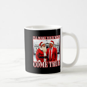 Ik maak je wens uitkomen Funny Christmas Kerstman Koffiemok