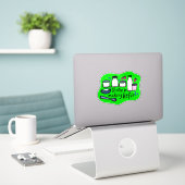 Ik maak liever KEFIR leuke fermentatie Sticker (Laptop op bureau)
